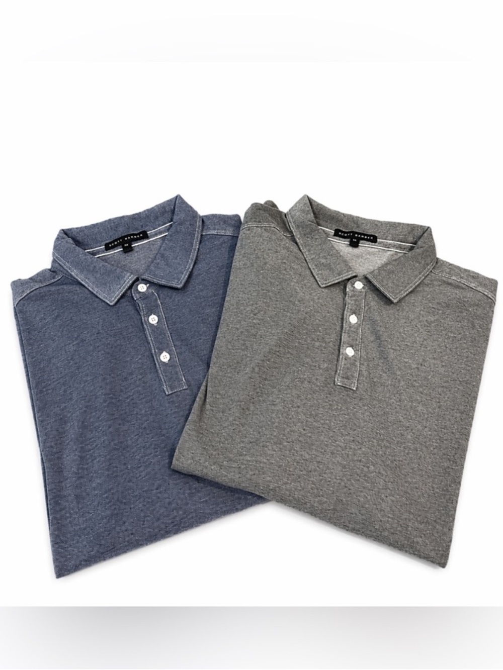 2 Bundle Robert Barakett Heather Polo Shirts - 1 Blue & 1 Gray. Size XXL - Picture 1 of 4